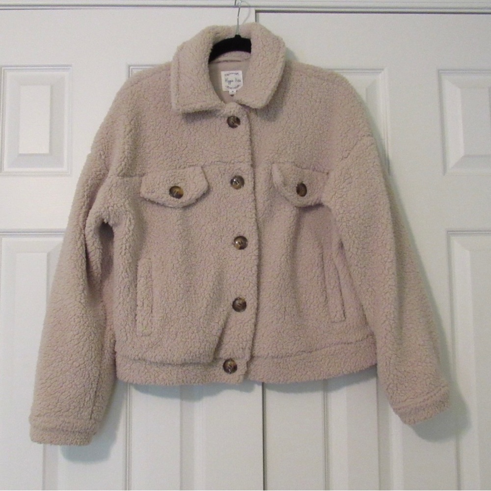 off white teddy sherpa jacket
